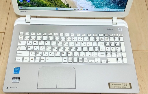 東芝 ダイナブック Corei7 8GBメモリー 500GB 新品SSD ゴールド Office2024 Windows11 フルHD