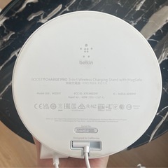 ベルキン　MagSafe 3in1ワイヤレス充電器　ホワイトの画像