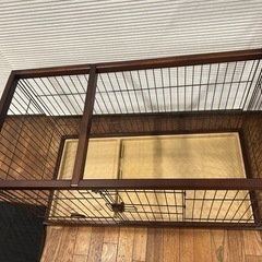 木目調犬用ゲージの画像