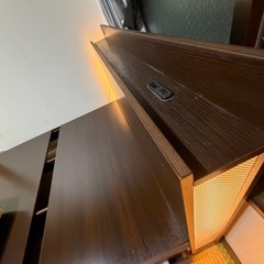 【譲渡先決定】宮付きセミダブルベッドフレーム  引き出し収納ありの画像