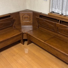 ダイニングテーブルセット　Ｌ字型の画像