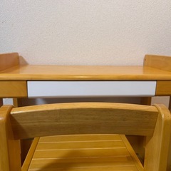 キッズデスク キッズチェア 子ども机 セット 引き出し 定価15000円の画像