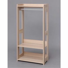 子供用　木製ワードローブ ナチュラル ナチュラル アイリスオーヤマの画像
