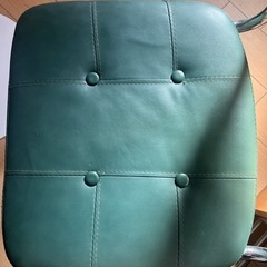 ラタンチェア／ダイニングチェア（グリーン・木製×ラタン）の画像