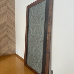 大型 装飾パネル（木枠×クラシック壁紙）182×102cmの画像