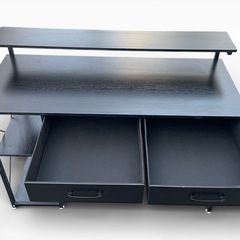 【2601029】ODK ゲーミングデスク ラック付きデスク（引き出し2杯付き）の画像