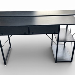 【2601029】ODK ゲーミングデスク ラック付きデスク（引き出し2杯付き）の画像