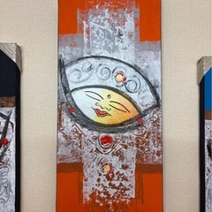 バリ島で購入 アジアン絵 大の画像