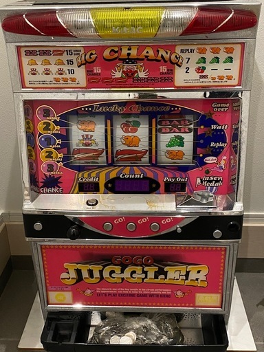 ジャンク品【パチスロ実機】北電子 2001年ゴーゴージャグラーSP インテリア装飾にも★