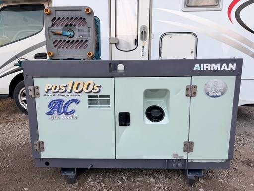AIRMAN エアマン エンジン コンプレッサー型式 PDS100SC ディーゼルエンジン 2695Hr