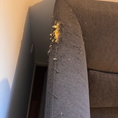 3人掛けソファ グレー系（横幅約185cm）の画像