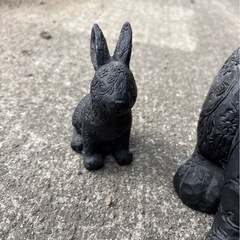 うさぎ 置物 2点セットの画像