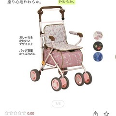 シルバーカー【イメージ写真】デザインは同じフラワーピンク　　の画像