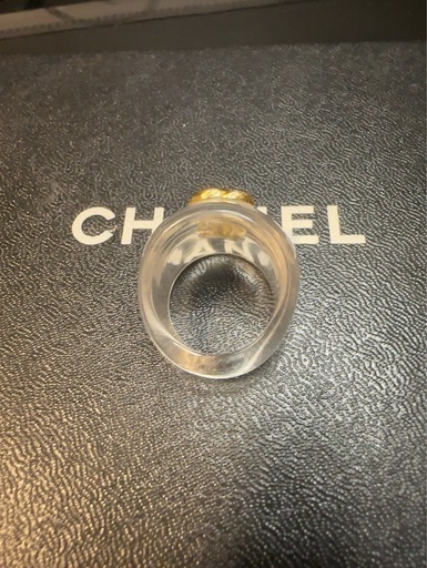 CHANEL シャネル ココマーク クリア プラスチックリング 13.14号