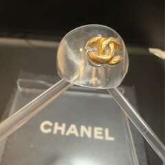 CHANEL シャネル ココマーク クリア プラスチックリング 13.14号の画像