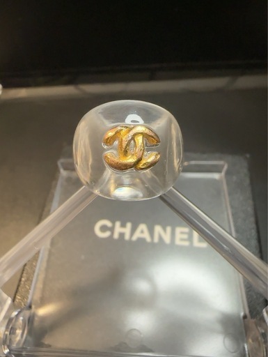 CHANEL シャネル ココマーク クリア プラスチックリング 13.14号