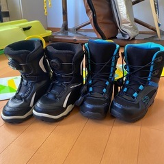 【商談中】キッズ用スノーボード一式（板108cm＋ビンディング＋ブーツ2足）  の画像