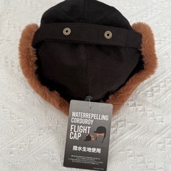 新品 子供 キッズ フライトキャップ 帽子 黒 60cmの画像