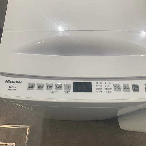 【ジモティー割】ハイセンス　2025年製　5.5kg 洗濯機　（ID1787）