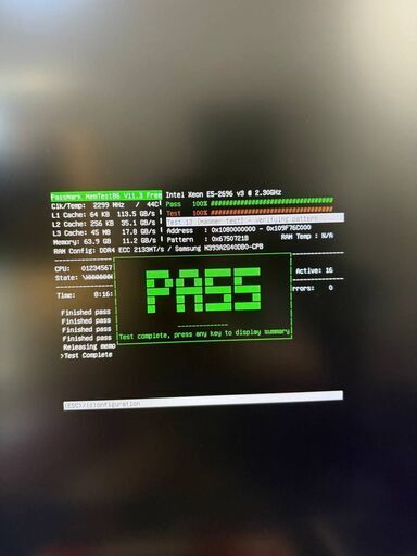 Samsung ECC DDR4 16GB×4 64GB RDIMM 2133