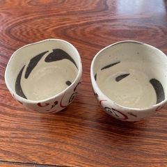 和柄湯呑み2個セットの画像