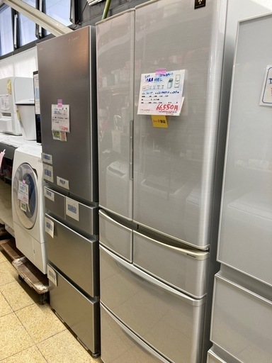 リユースマン倉敷、冷蔵庫455L、ホワイト✖️グレー、シャープ、SJ-P461D-H、2018年製