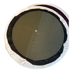 グレー 収納機能付き丸椅子スツール 34cmの画像