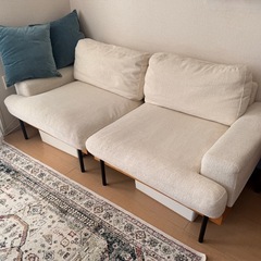 Delos　2人掛けソファ ベージュの画像