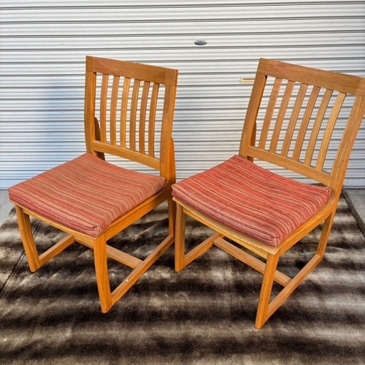 ②ダイニングチェア 2脚セット アンティーク家具 北欧家具 ヴィンテージ