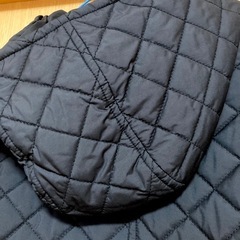 【西原町】無印良品　キルティングコート　Mサイズ　ブラックの画像