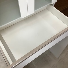 食器棚　２枚扉　ホワイト　上下結合部分難有　【トレファク堺福田店】の画像