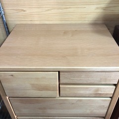 チェスト 箪笥 引き出し 幅60 スリム 木製 ナチュラル　の画像