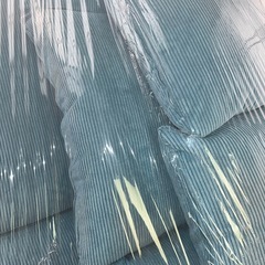 3人掛けコーデュロイソファーの画像