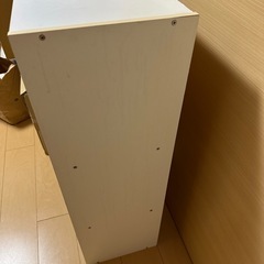 【３段カラーボックス　ホワイト】本棚　書類収納　の画像