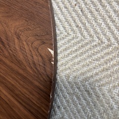 丸型カフェテーブル（ブラウン）直径約80cm／北欧風・ミッドセンチュリーの画像