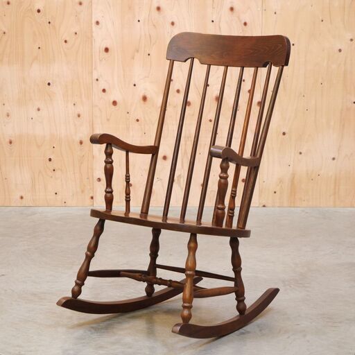 【2/20中直】【2.19◎】≪zyt2748ジ≫ ヴィンテージ家具 柏木工 ロッキングチェア No.63 ボストンロッカー ウィンザーチェア/かしわ/飛騨高山/無垢材/ヴィンテージ家具/リユースストレージ仙台 080125-02