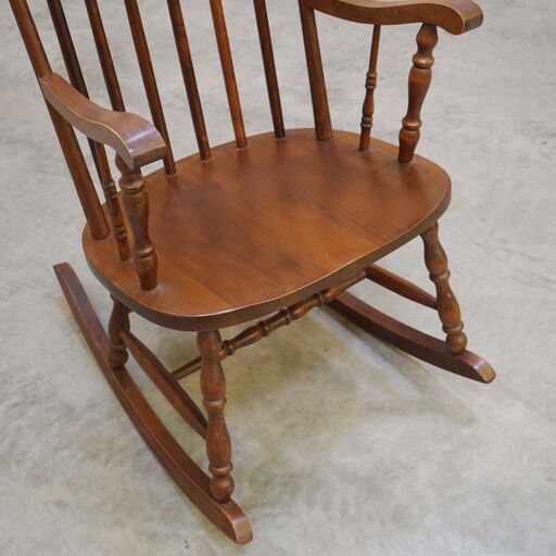 【2/20中直】【2.19◎】≪zyt2748ジ≫ ヴィンテージ家具 柏木工 ロッキングチェア No.63 ボストンロッカー ウィンザ
