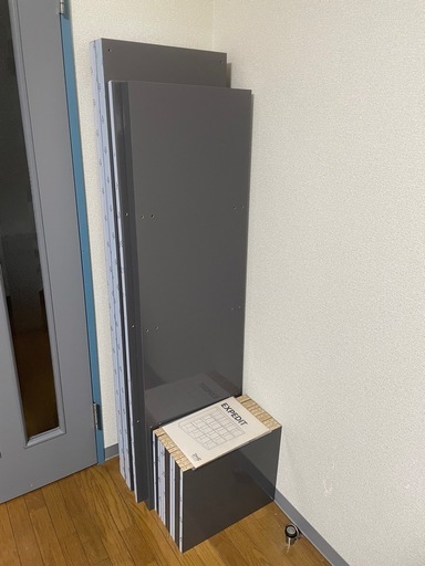 IKEA EXPEDIT 書棚 グレー現kallax 4段 ( mar) 市役所前のミラー/鏡の