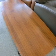 折りたたみテーブル 木目調 ナチュラル オーバル 幅120cm 折り畳みテーブル ローテーブル 株式会社エムール NAS-837 札幌市 西野店の画像