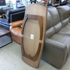 折りたたみテーブル 木目調 ナチュラル オーバル 幅120cm 折り畳みテーブル ローテーブル 株式会社エムール NAS-837 札幌市 西野店の画像