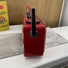 昭和レトロ SONY CFS-W50 ラジオカセットレコーダー 箱付き レッド ラジカセ ジャンク品 札幌市手稲区の画像