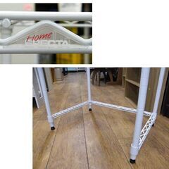 メタルラック 3段 幅60×奥45×高160cm Home ERECTA ホームエレクター スチールラック 収納家具 棚 ホワイト キッチン収納 レンジワゴン 札幌市 厚別区の画像