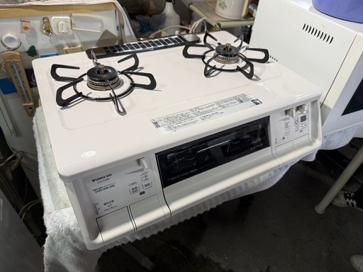 Paloma(パロマ) ガステーブル 水無し両面焼 都市ガス用 左強化力バーナー ナチュラルホワイト PA-360WHA-L