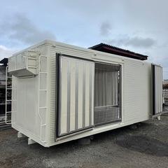 仕上げ済み！断熱材入り！横扉！お米の貯蔵庫に最適！バイクガレージ！使い勝手抜群！倉庫物置用 3トン保冷ロングワイドコンテナの画像