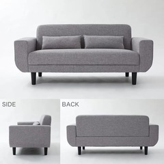 ソファ　2人掛け　グレーの画像