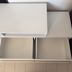  伸縮式テレビ台 白 収納 テレビ台 ホワイトの画像