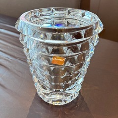 バカラ クリスタル花瓶 フラワーベース 正規品 ロゴシールありの画像