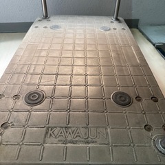 KAWAJUN (カワジュン) 2段 台車 中型 ［天板 730㎜×445㎜］ 手押し台車 （ 業務用/キャスター付き 後輪 固定 ）の画像