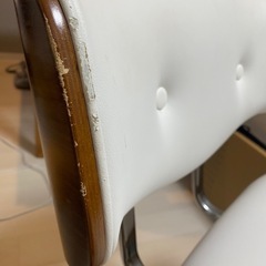 ホワイト　クッション　デスクチェア　北欧風の画像