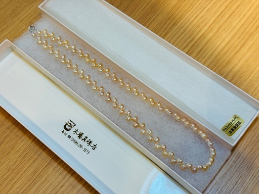 D8011【木場真珠店】 本真珠ネックレス パール 淡ピンク